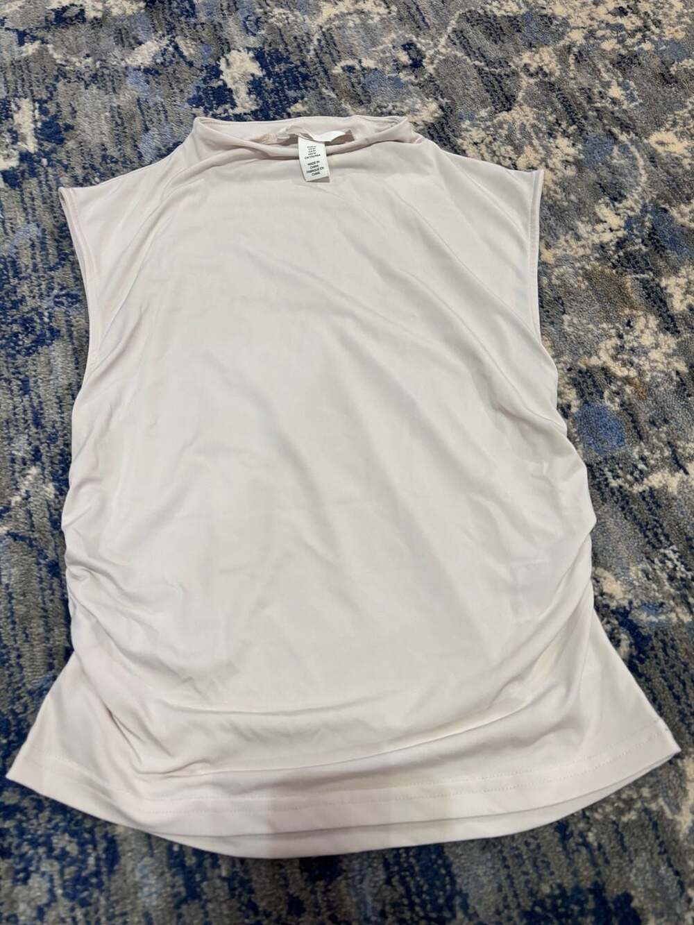 H&M Mock Neck Tank Top Size M Beige
